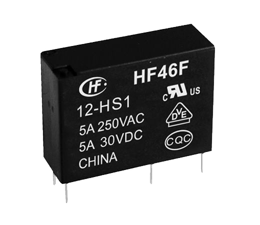 4x HF46F/012-HS1 relais électromagnétiques SPST-NO ucoil 12VDC 5A/250VAC HONGFA relais 